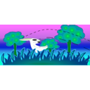 download Conejo Paisaje clipart image with 90 hue color
