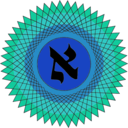 download Absolutely Not Aleph clipart image with 180 hue color