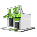 download Little Store Front clipart image with 90 hue color