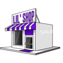 download Little Store Front clipart image with 270 hue color