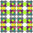 Muster 43ab Viele Doppelds Farbig Endloskachel