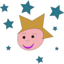 download Star Kid clipart image with 315 hue color