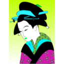 download Japan Woman Svg clipart image with 135 hue color