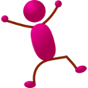 download Stickman clipart image with 135 hue color