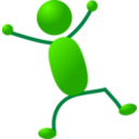 download Stickman clipart image with 270 hue color