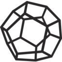 download Dodecahedron clipart image with 315 hue color