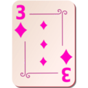 download Ornamental Deck 3 Of Diamonds clipart image with 315 hue color