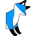 download Stupid Fox clipart image with 180 hue color