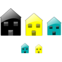 download Gloss Home Icon clipart image with 180 hue color