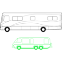 download Two Motorhomes clipart image with 135 hue color