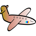 download Aeroplane clipart image with 180 hue color