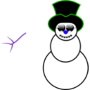 download Snowman clipart image with 225 hue color