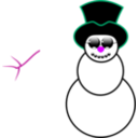 download Snowman clipart image with 270 hue color