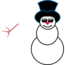 download Snowman clipart image with 315 hue color