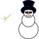 download Snowman clipart image with 0 hue color