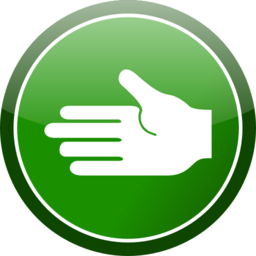 Green Cirlce Hand Icon