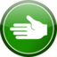 Green Cirlce Hand Icon