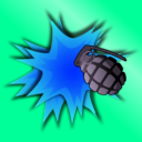 download Grenade Explosion clipart image with 180 hue color