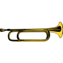 download Bugle clipart image with 0 hue color