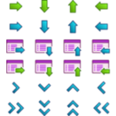 download Arrow Icons Set clipart image with 90 hue color