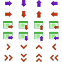 download Arrow Icons Set clipart image with 270 hue color