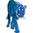 download Tiger clipart image with 180 hue color