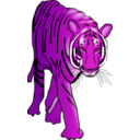 download Tiger clipart image with 270 hue color