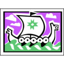 download Matchbox Label Ship clipart image with 270 hue color