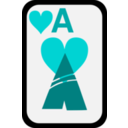 download Ace Of Hearts clipart image with 180 hue color