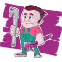 download Plumber clipart image with 315 hue color