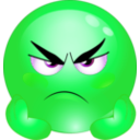 download Angry Smiley Emoticon clipart image with 90 hue color