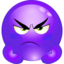 download Angry Smiley Emoticon clipart image with 225 hue color