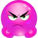 download Angry Smiley Emoticon clipart image with 270 hue color