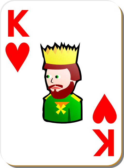 White Deck King Of Hearts