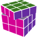 download Rubiks Scrambled clipart image with 270 hue color