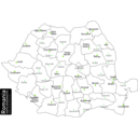 download Romania Map clipart image with 90 hue color