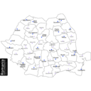 download Romania Map clipart image with 225 hue color