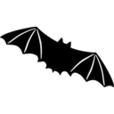 download Bat clipart image with 0 hue color