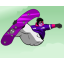download Snowboarder clipart image with 270 hue color