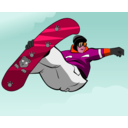 download Snowboarder clipart image with 315 hue color