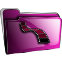 download Folder Icon Red Video clipart image with 315 hue color