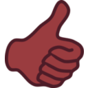 download Thumb Up clipart image with 225 hue color