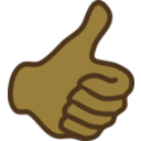 download Thumb Up clipart image with 270 hue color