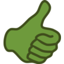 download Thumb Up clipart image with 315 hue color
