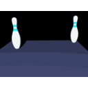 download Bowling 4 10 Split clipart image with 180 hue color