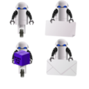download Robot Carrying Things clipart image with 225 hue color