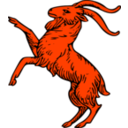 download Goat Rampant clipart image with 315 hue color