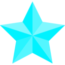 download Star clipart image with 135 hue color