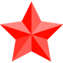 download Star clipart image with 315 hue color