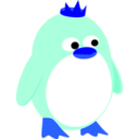 download Princess Penguin clipart image with 180 hue color